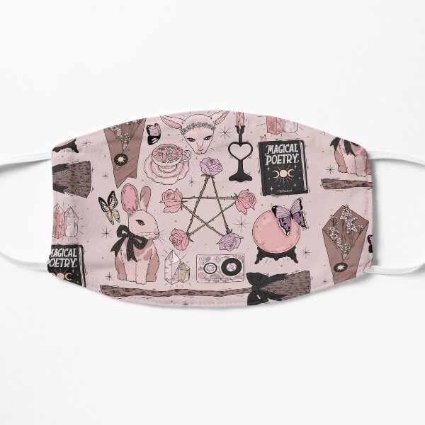 Pale Spring Witch Aesthetic Flat Mask