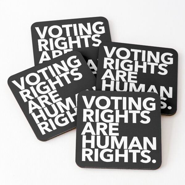 Item preview, Voting Rights are Human Rights (white) designed and sold by Thelittlelord.