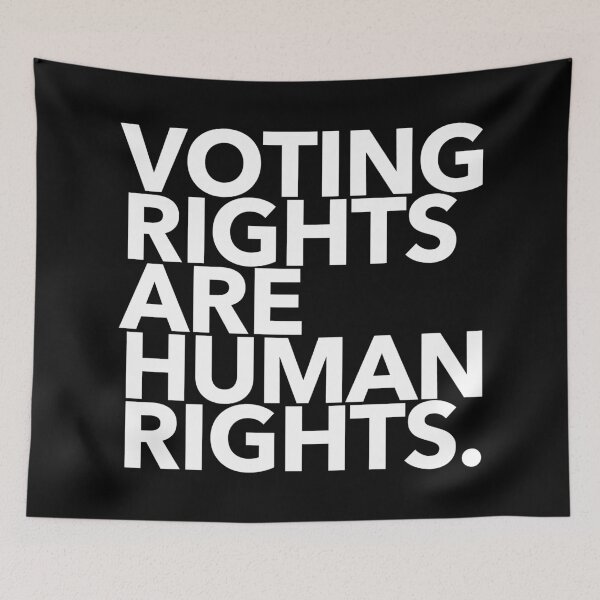 Item preview, Voting Rights are Human Rights (white) designed and sold by Thelittlelord.
