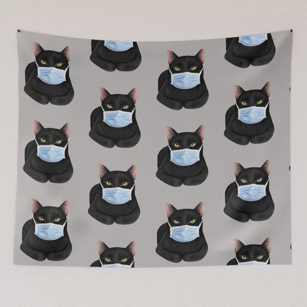 Item preview, Black cat mask designed and sold by thobealtaf.
