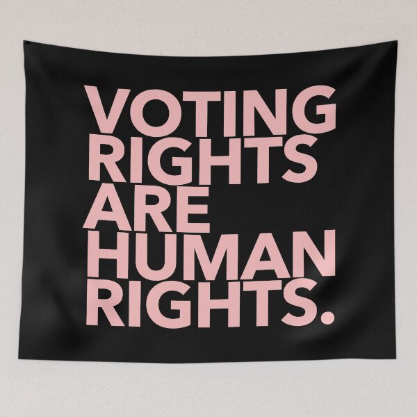 Item preview, Voting Rights are Human Rights (pink 1) designed and sold by Thelittlelord.