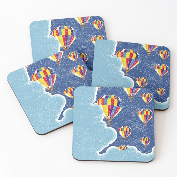 Item preview, Many hot air balloon distressed  designed and sold by Old Friends Pet Portraits.