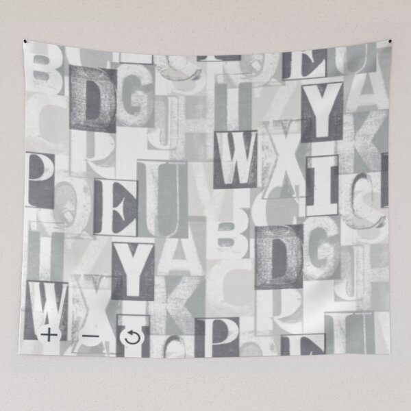 Item preview, Grey Blue Typography designed and sold by WearWolfDesigns.