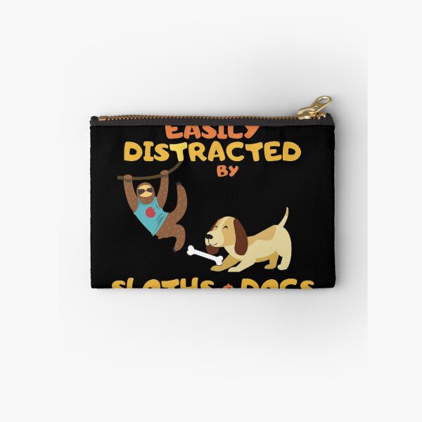Item preview, Easily distracted by Sloths and Dogs designed and sold by HAMSAN'S  STORE.