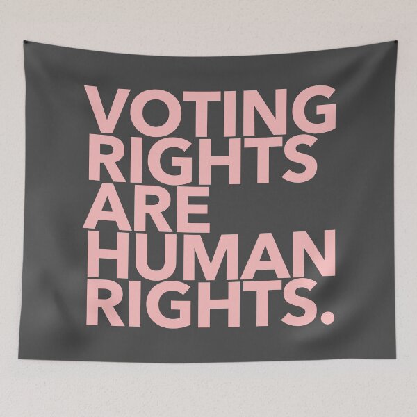 Item preview, Voting Rights are Human Rights (pink 2) designed and sold by Thelittlelord.