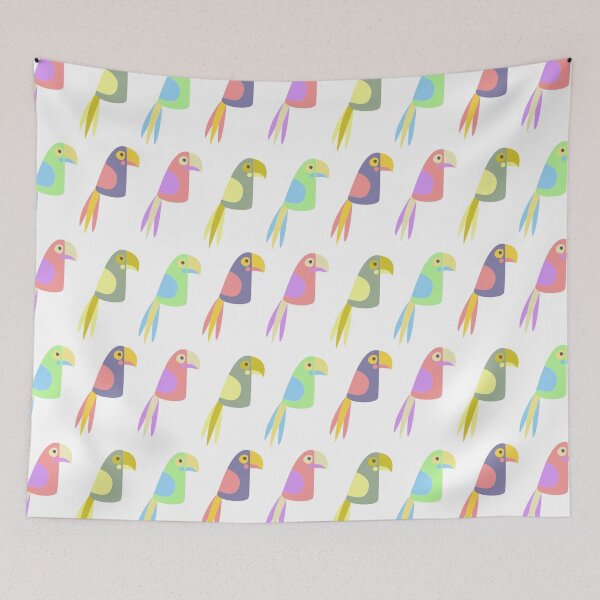 Item preview, Colorful tropical parrot pattern designed and sold by TheWaterBirds.
