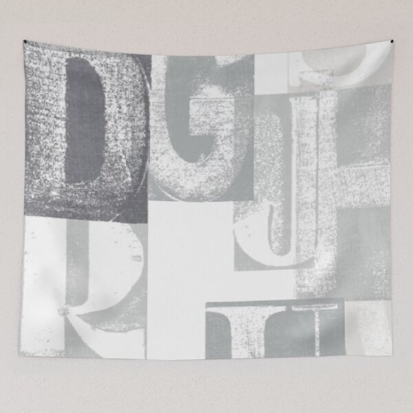 Item preview, Grey Blue Typography designed and sold by WearWolfDesigns.