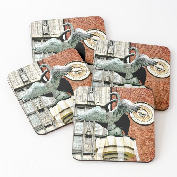 Item preview, Swans and Clock at Oslo City Hall designed and sold by Freyas-Eventyr.