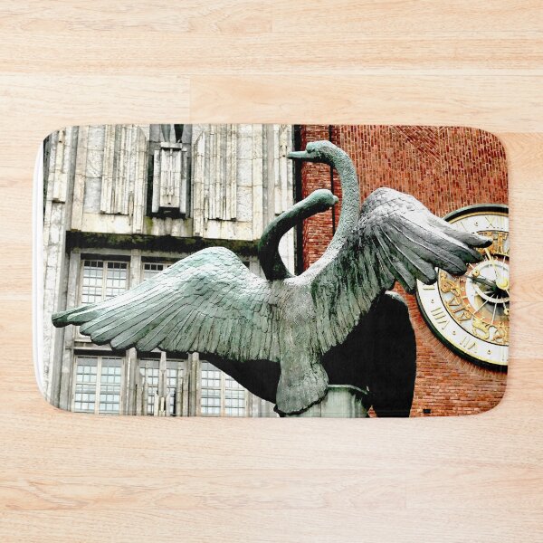 Item preview, Swans and Clock at Oslo City Hall designed and sold by Freyas-Eventyr.