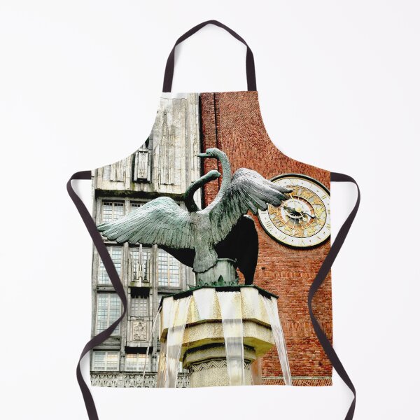 Item preview, Swans and Clock at Oslo City Hall designed and sold by Freyas-Eventyr.