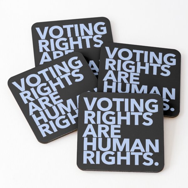 Item preview, Voting Rights are Human Rights (blue) designed and sold by Thelittlelord.