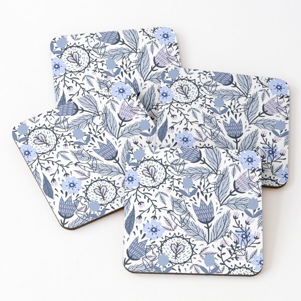 Item preview, spring time-bold blue flowers pattern design designed and sold by ArtDesign-land.