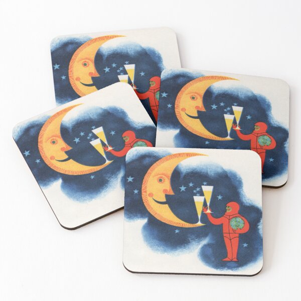 Item preview, Soviet Cosmonaut And Moon Soviet Vintage Space Greetings 1966 designed and sold by RussianGifts.
