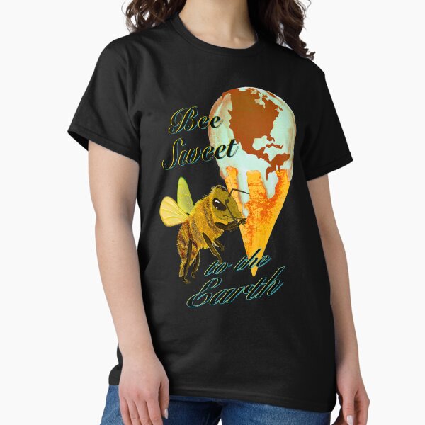 Bee Sweet to the Earth Melting Ice Cream Cone Classic T-Shirt