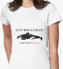 Keep Whales Wild Women's Fitted T-Shirt