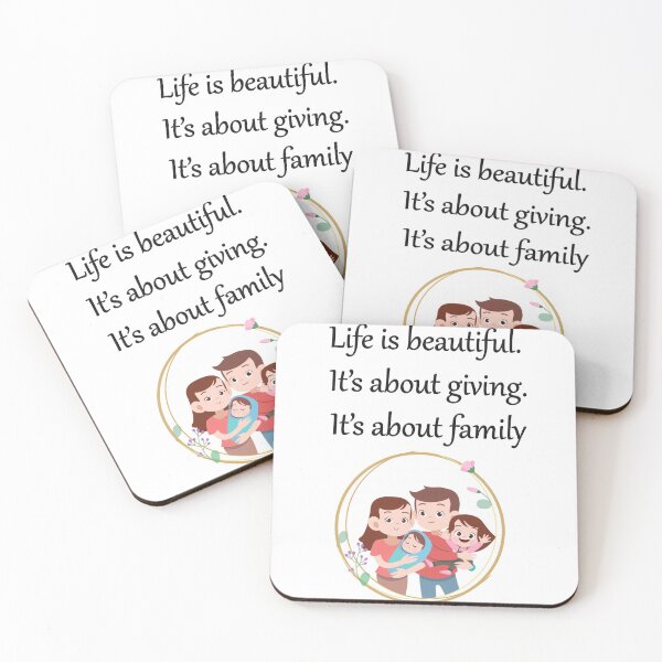 Item preview, Life-is-beautiful.-It’s-about-giving.-It’s-about-family designed and sold by FunnyDio.