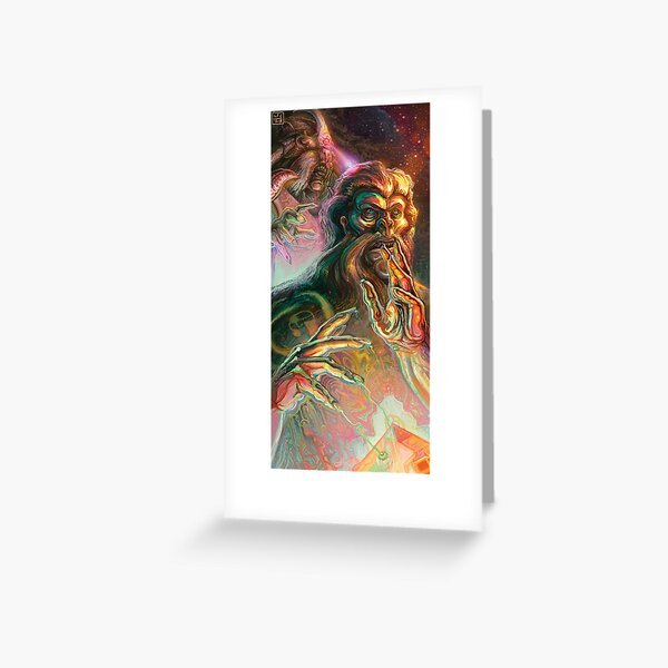 Yeti Endowing Bigfoot with the Spirit of Eternity Greeting Card