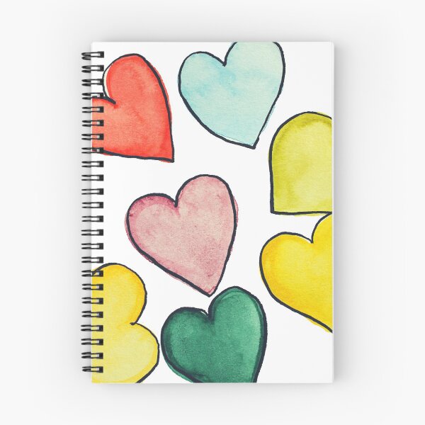 Item preview, Colorful Watercolor Heart Pattern Design designed and sold by SimplyPractical.