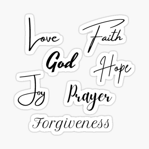 christian-words-sticker-pack-sticker-for-sale-by-faith-101-redbubble