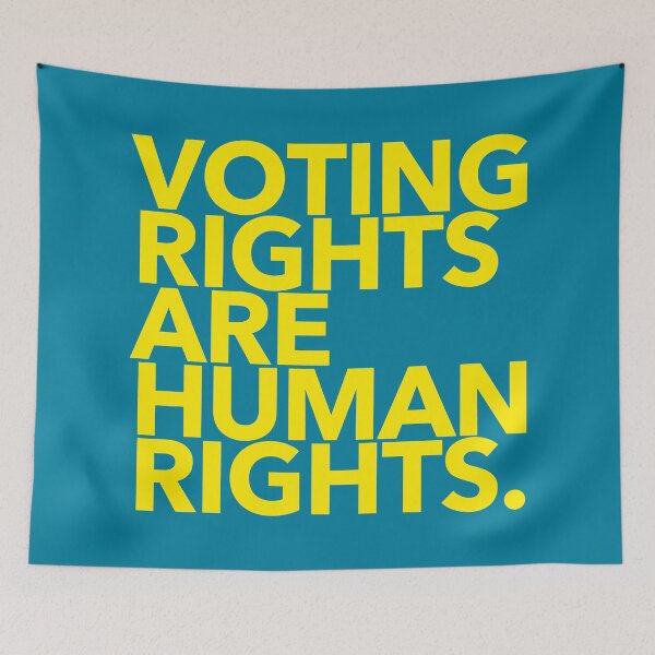 Item preview, Voting Rights are Human Rights (yellow 2) designed and sold by Thelittlelord.