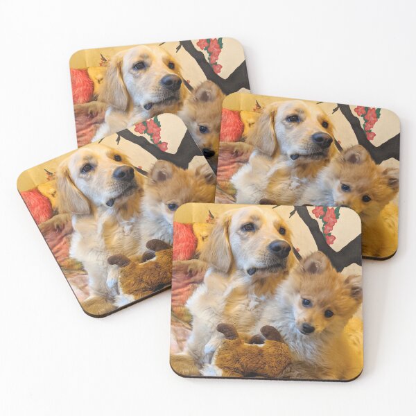 Item preview, Bella & Kai (golden retriever & Pomeranian) designed and sold by Fluffycat2020.