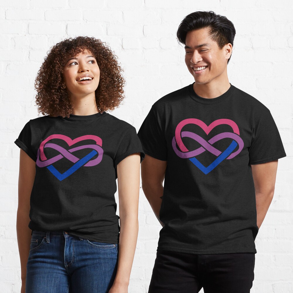 Bisexual Polyamory Infinity Heart (Black) Classic T-Shirt