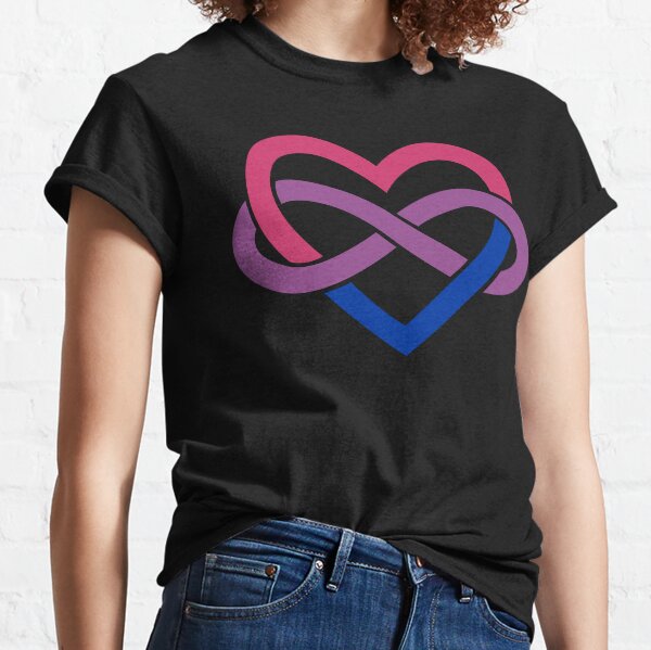 Bisexual Polyamory Infinity Heart (Black) Classic T-Shirt