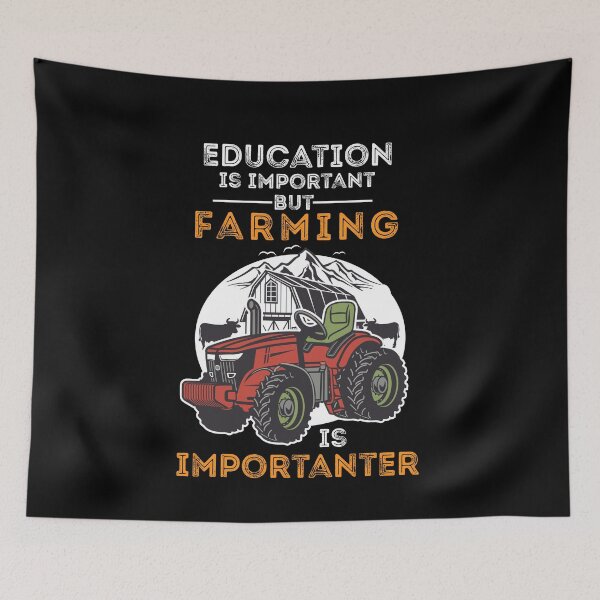 Item preview, Education is important but farming is importanter shirt funny farming gift for farmer and gardening birthday for men and women designed and sold by dianoo.