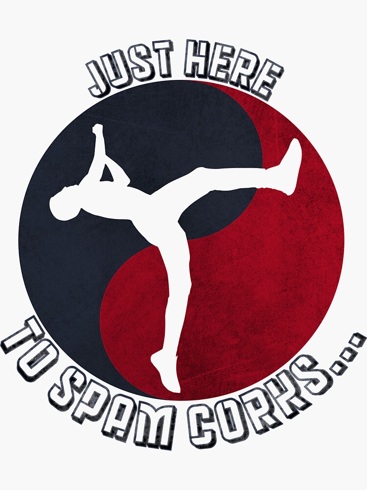 "Martial Arts Tricking Cork" Sticker for Sale by ZeitgeistStyle Redbubble