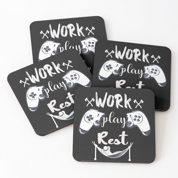 Item preview, work play rest |gamer gift |illustration gift| designed and sold by store7azzouzi.