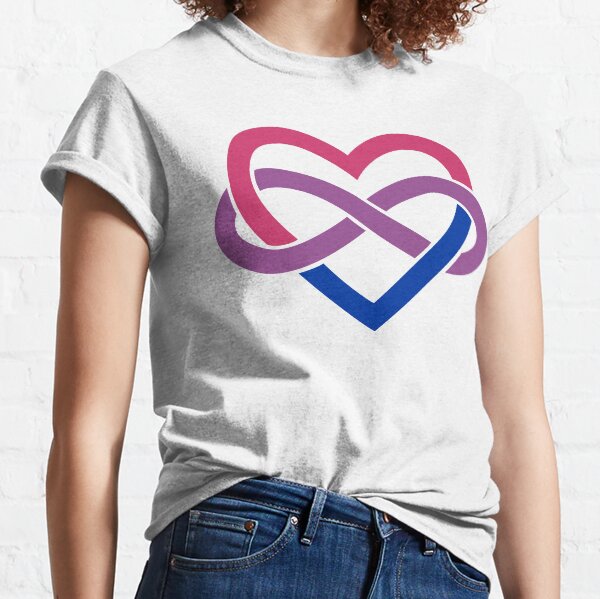 Bisexual Polyamory Infinity Heart (White) Classic T-Shirt