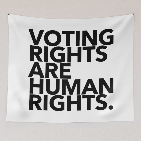 Item preview, Voting Rights are Human Rights (black) designed and sold by Thelittlelord.