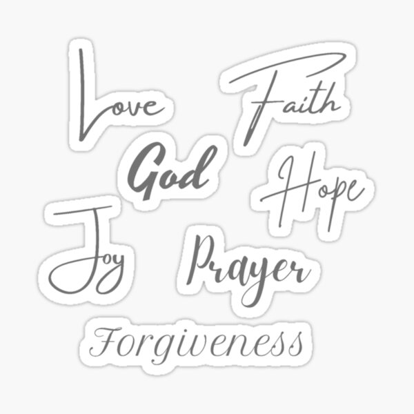 christian-words-sticker-pack-sticker-for-sale-by-faith-101-redbubble