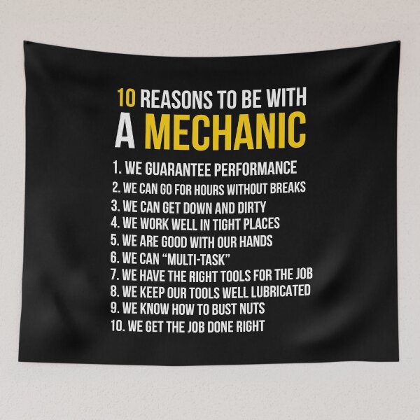 Item preview, 10 Reasons To Be With A Mechanic designed and sold by AwesomeWorld1.