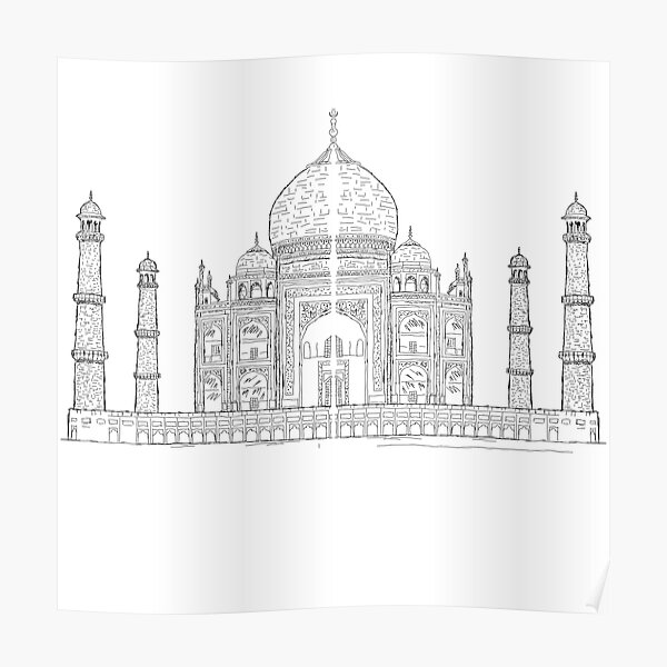 Poster Taj Mahal Redbubble