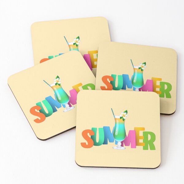 Item preview, SUMMER Drink! (on Lt. Orange) designed and sold by PawsitiveMum.