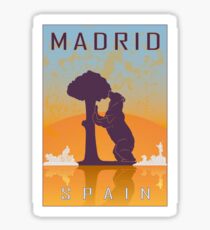 Madrid vintage poster Sticker