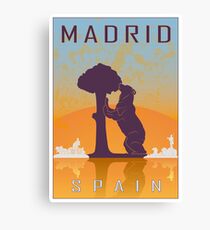 Madrid vintage poster Canvas Print