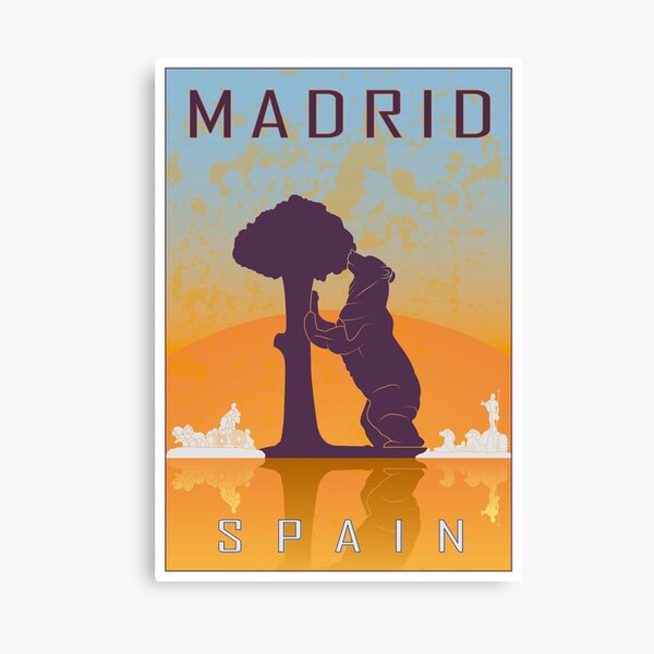 Cartel vintage de Madrid Lienzo