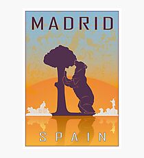 Madrid vintage poster Photographic Print