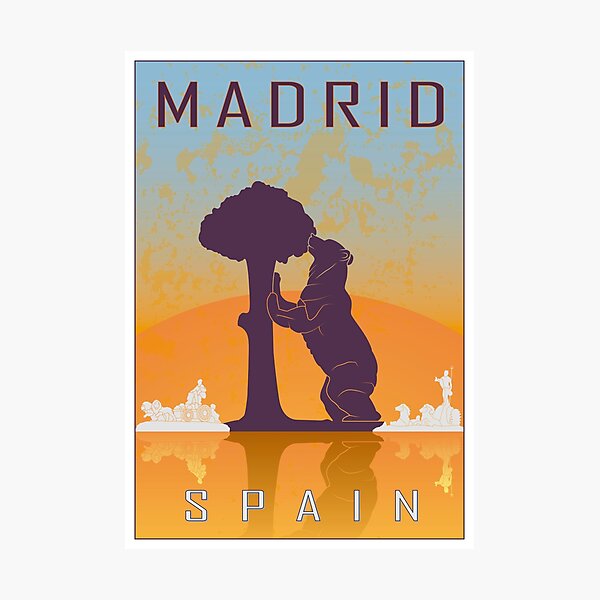 Madrid vintage poster Photographic Print