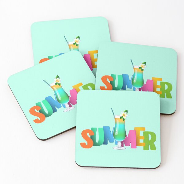 Item preview, SUMMER Drink! (on Lt. Aqua) designed and sold by PawsitiveMum.