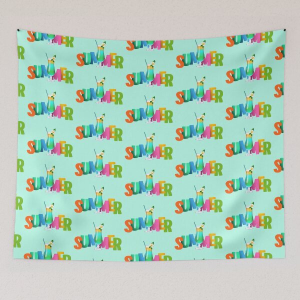 Item preview, SUMMER Drink! (on Lt. Aqua) designed and sold by PawsitiveMum.