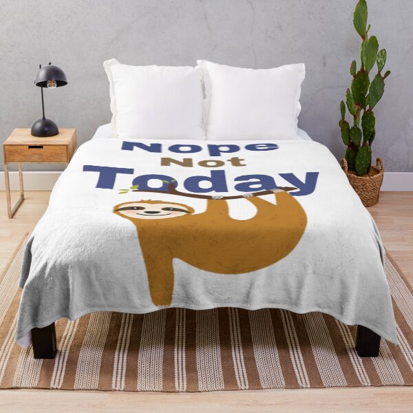 Item preview, Nope not today lazy sloth shirts, nope not today lazy sloth masks, nope not today lazy sloth mugs. Nope not today phone cases, nope not today lazy sloth shower curtains, nope sloth shirt  designed and sold by Poussyarts.