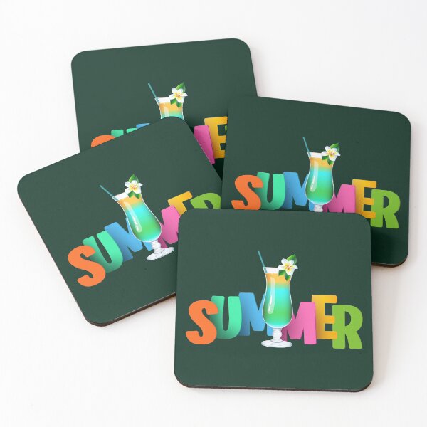 Item preview, SUMMER Drink! (on Dk. Green) designed and sold by PawsitiveMum.