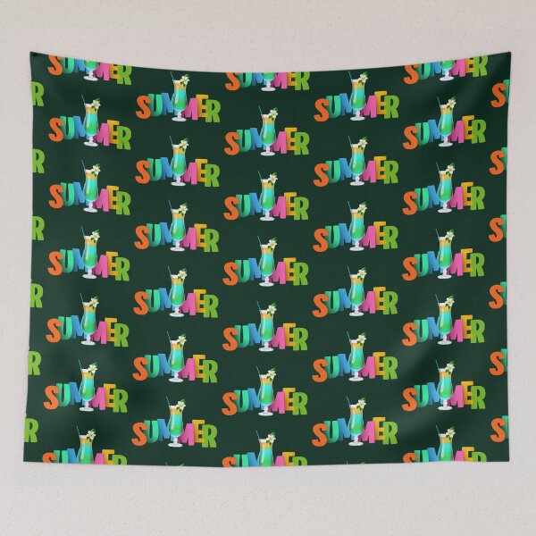 Item preview, SUMMER Drink! (on Dk. Green) designed and sold by PawsitiveMum.