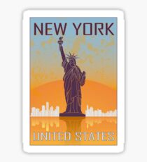Pegatina Cartel vintage de Nueva York