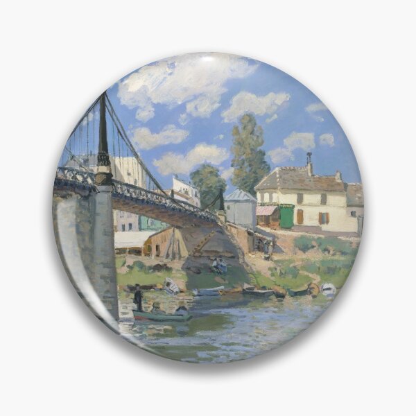 Item preview, The Bridge at Villeneuve-la-Garenne By Alfred Sisley designed and sold by sunny-007.