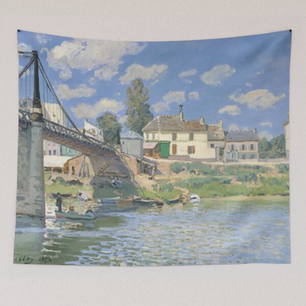 Item preview, The Bridge at Villeneuve-la-Garenne By Alfred Sisley designed and sold by sunny-007.