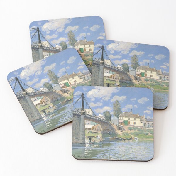 Item preview, The Bridge at Villeneuve-la-Garenne By Alfred Sisley designed and sold by sunny-007.